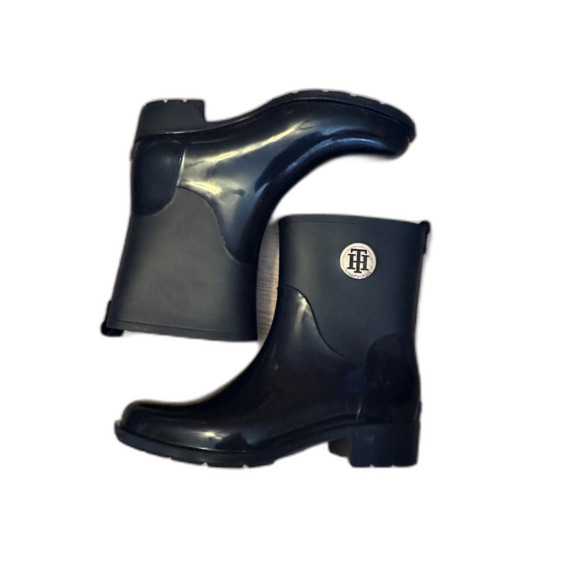 Tommy Hilfiger Kippa Rain Boot Ankle Dark Blue - Picture 2 of 8